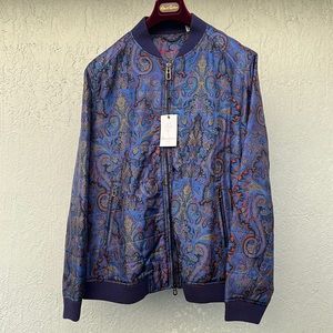 Robert Graham Ponta Delgado Blue Bomber Jacket